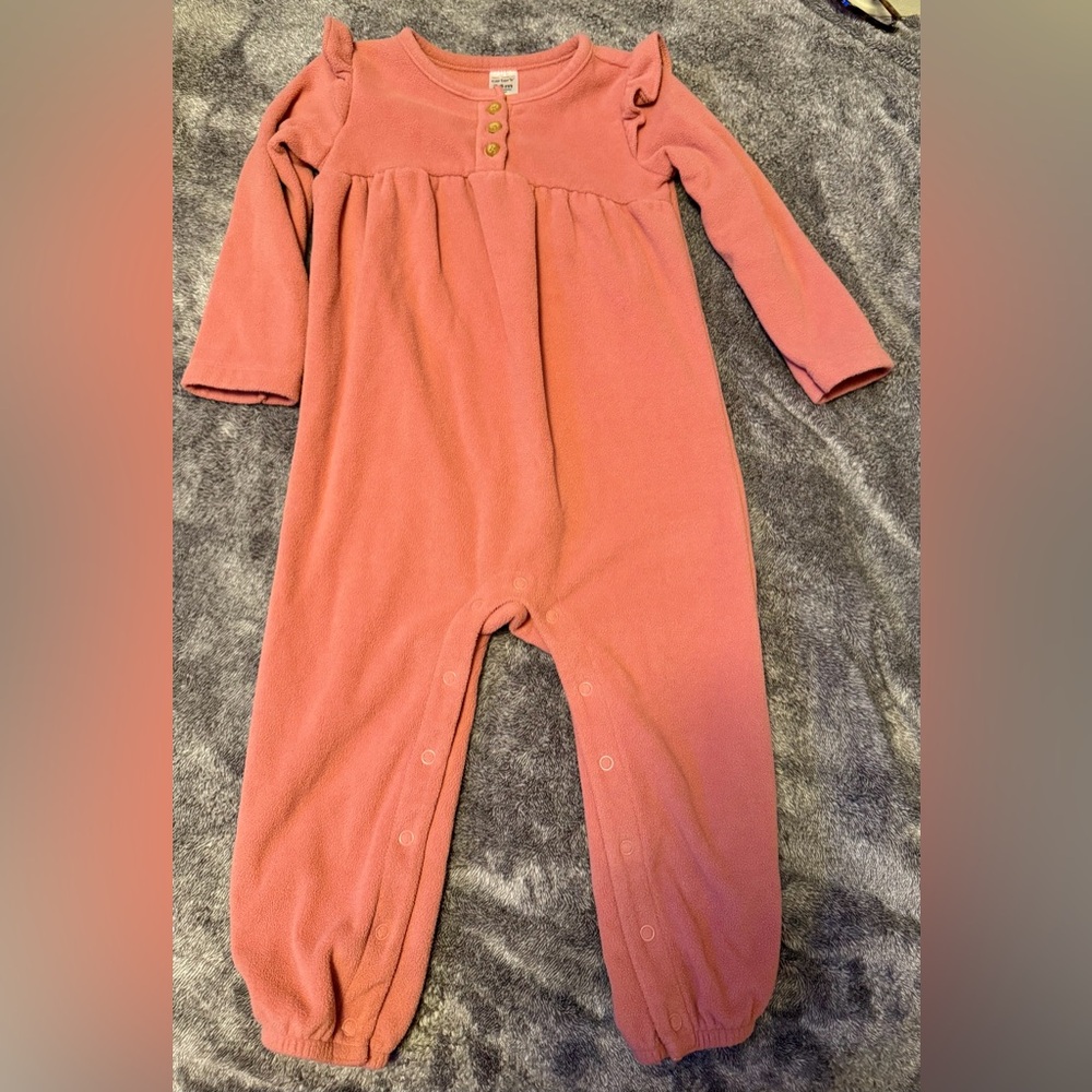 Carter's Coral Fleece Onesie 24mo
